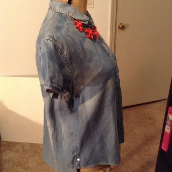 SOLD CK Floral Denim Tunic - Picture 4 of 4